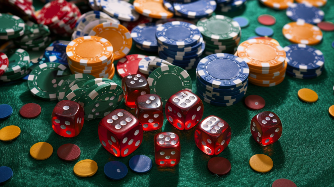 db1978cmd_Create_an_image_of_a_colorful_assortment_of_dice_scat_7c18cbd6-7b0a-48cf-9b9f-9d3c6c9c3a02